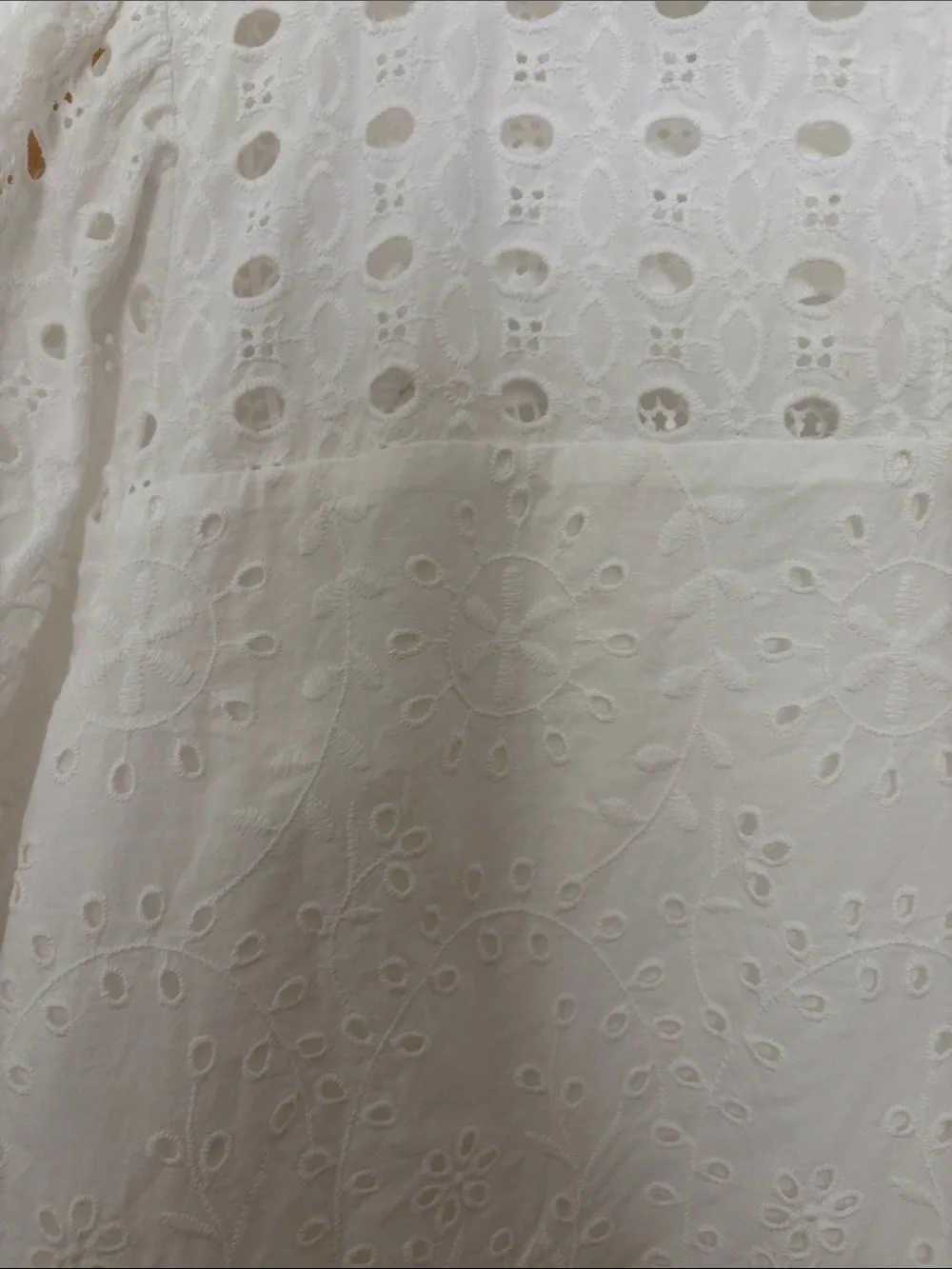 LOFT White Eyelet Puff-Sleeve Blouse